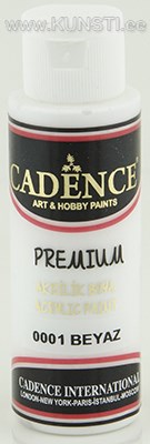 Akrüülvärv Premium Cadence 0001 white 120 ml ― VIP Office HobbyART