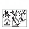 Tekstuurplaat 9402 10,8x14,6cm birdhouses in tree