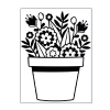 Embossing template 9403 10,8x14,6cm flowers in pot