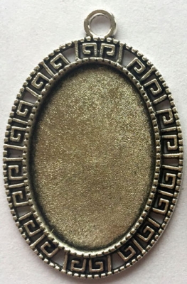 Основа для кулона "винтаж" античное серебро 20x30mm ― VIP Office HobbyART