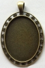 Основа для кулона "винтаж" античная бронза 30x40mm