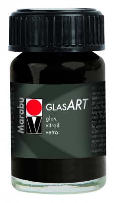 Краска по стеклу Marabu GlassART 15ml 473 black ― VIP Office HobbyART