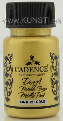 Акриловая краска Dora metallic Cadence 136 rich Gold 50 ml ― VIP Office HobbyART