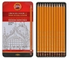 Professional Grphite Pencils 1502 "Graphic" , 12 шт. 5B-5H, Koh-I-Noor