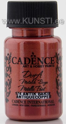Акриловая краска Dora metallic Cadence 174 antique copper 50 ml ― VIP Office HobbyART