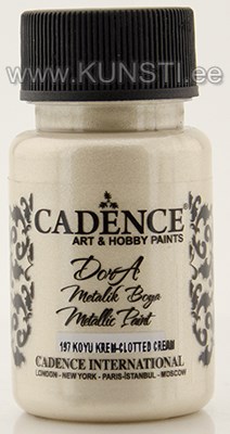 Акриловая краска Dora metallic Cadence 197 clotted cream 50 ml ― VIP Office HobbyART