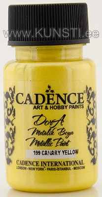 Akrüülvärv Dora metallic Cadence 199 canary yellow 50 ml ― VIP Office HobbyART