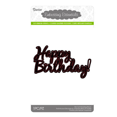 Die cut stencil 2014-24 happy birthday  ― VIP Office HobbyART