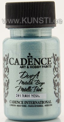 Акриловая краска Dora metallic Cadence 201 blue green 50 ml ― VIP Office HobbyART