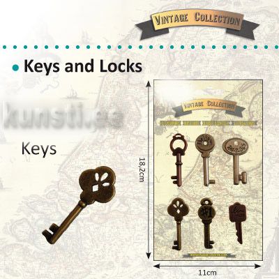 Vintage keys x6 ― VIP Office HobbyART