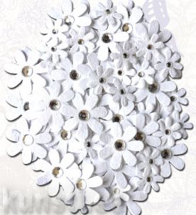 Цветы Creative elements white range jewelled florettes x80 ― VIP Office HobbyART