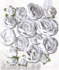 Цветы Creative elements white range english roses x16