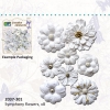 Creative elements handmade paper symphony flowers x8 white