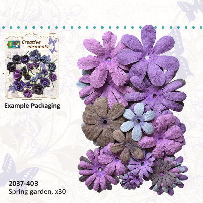 Lilled Creative elements handmade paper spring garden x30 purple ― VIP Office HobbyART