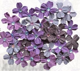Creative elements handmade paper jewelled petals x40 purple ― VIP Office HobbyART