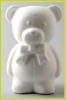 Styropor bear + bow 20 cm.