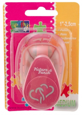 Craft punch medium 2,5cm-1" 2 hearts ― VIP Office HobbyART