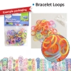 Bracelet loops x100 neon multi + x6 clips