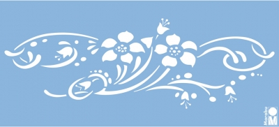 Stencils Marabu 15x33cm Flower Waves ― VIP Office HobbyART