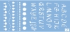 Šabloon Marabu 15x33cm Alphabet 2