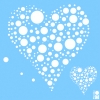 Šabloon Marabu 33x33cm Hearts & Dots