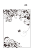 Embossing template A4 frame butterfly