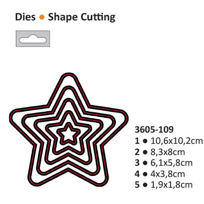 Die cut stencil 2014-17 star 106x102mm  ― VIP Office HobbyART