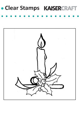 Kaiser craft CS-945 clear stamp 6x8cm christmas candle ― VIP Office HobbyART