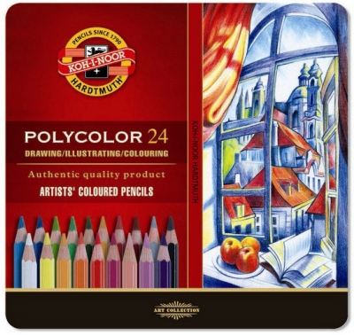 Värviliste pliiatsite komplekt Polycolor 24tk Kon-i-Noor