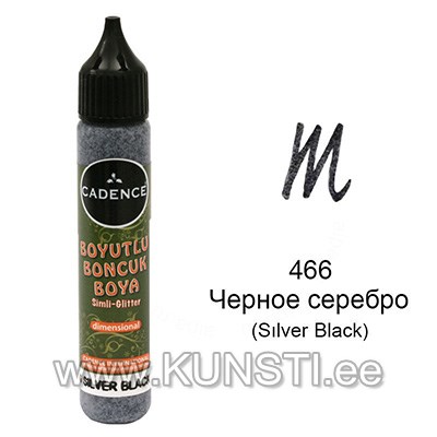 Universaalsed kontuur Glitter Cadence 25мл 466 SILVER BLACK ― VIP Office HobbyART