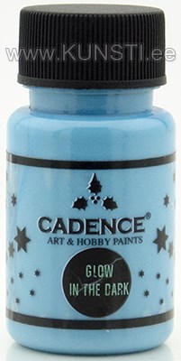 Акриловая люминесцентная краска Cadence Glow in the dark 473 blue 50 ml  ― VIP Office HobbyART