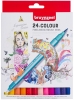 Creatives Fineliner Brush pen set 24 colours Bruynzeel