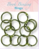 Bookbinders-rings 25mm, 12pc Antique copper