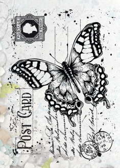 Clear stamps 6410/0072 - old letter butterfly ― VIP Office HobbyART