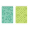 Sizzix BW textured impressions embossing folders 2pk rose vines