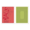 Sizzix BW Textured impres. embossing 2pk peace set