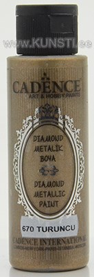 Акриловая краска Diamond metallic paint Cadence 670 orange 70 ml ― VIP Office HobbyART