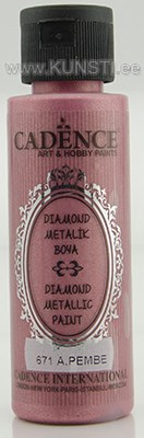 Акриловая краска Diamond metallic paint Cadence 671 light pink 70 ml ― VIP Office HobbyART
