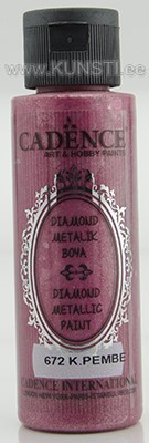 Diamond metallic paint 672 dark pink 70 ml ― VIP Office HobbyART