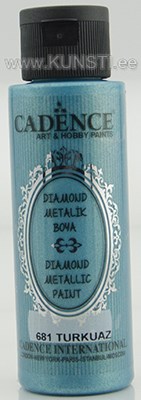 Diamond metallic paint 681 turquoise 70 ml ― VIP Office HobbyART