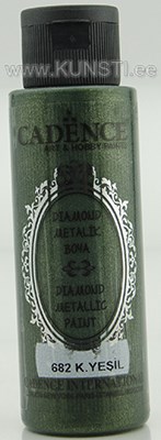 Акриловая краска Diamond metallic paint Cadence 682 dark green 70 ml ― VIP Office HobbyART