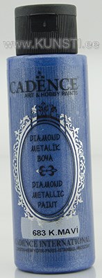 Акриловая краска Diamond metallic paint Cadence 683 dark blue 70 ml ― VIP Office HobbyART