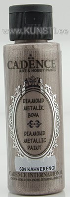 Акриловая краска Diamond metallic paint Cadence 684 brown 70 ml ― VIP Office HobbyART