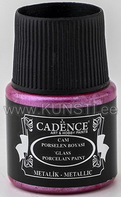 Klaasivärv Glass & ceramic paint metallic 76 dark pink 45 ml ― VIP Office HobbyART