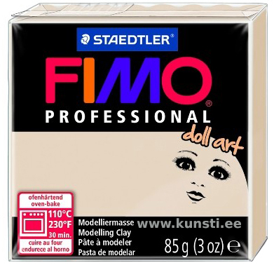 Modelling material FIMO professional doll art, 85g block, beige semi-opaque ― VIP Office HobbyART