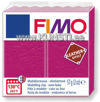 8010-229 Fimo Leather effect, 57gr, raspberry ― VIP Office HobbyART