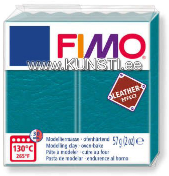8010-369 Fimo Leather effect, 57gr, green lagoon ― VIP Office HobbyART