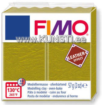 8010-519 Fimo Leather effect, 57gr, olive green ― VIP Office HobbyART