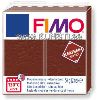 8010-779 Fimo Leather effect, 57gr, nutty brown ― VIP Office HobbyART