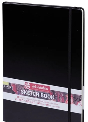 Talens Art Creation Sketchbook Black 21 cm x 30 cm 140 g ― VIP Office HobbyART